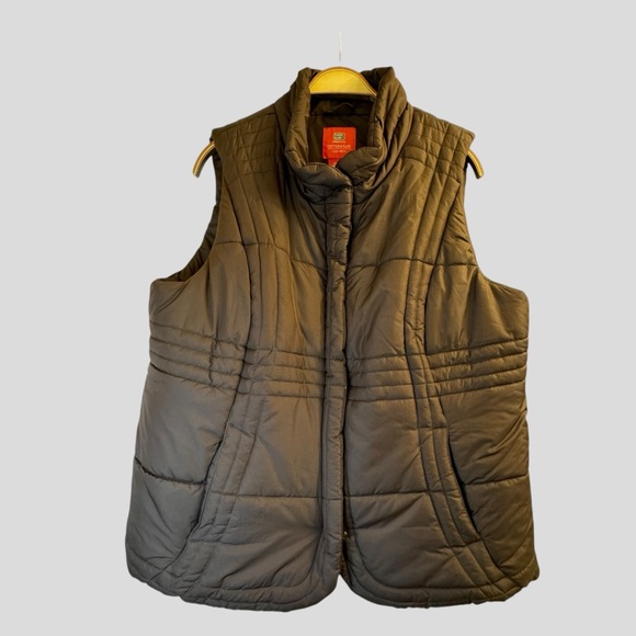 Faded Glory Women’s Vest Size 2X Brown Quilted - Picture 2 of 13